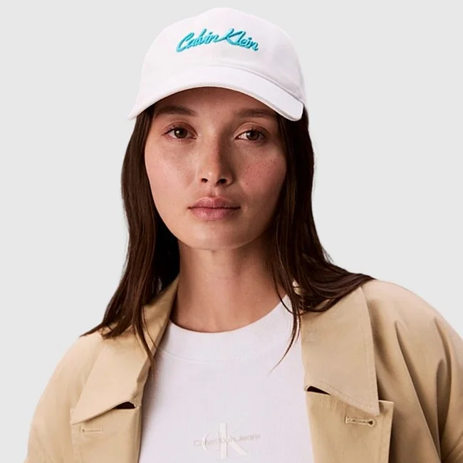 Gorra Calvin Klein Blanca Mujer