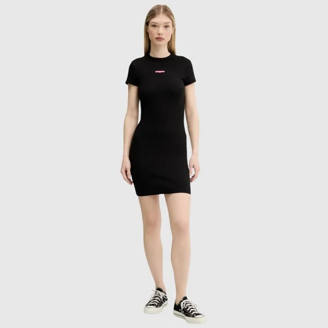 Vestido Tommy Hilfiger Negro Mujer Vestido Tommy Hilfiger Negro Mujer