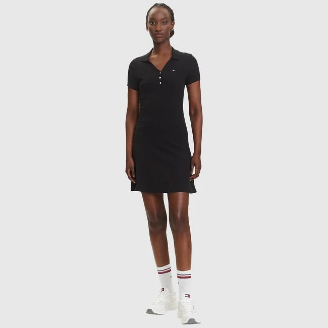 Vestido Tommy Hilfiger Negro Mujer Vestido Tommy Hilfiger Negro Mujer