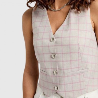 Camiseta Morgan Gris y Rosa... 2