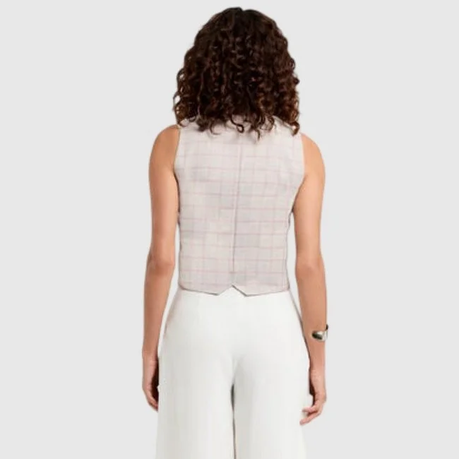 Camiseta Morgan Gris y Rosa Mujer