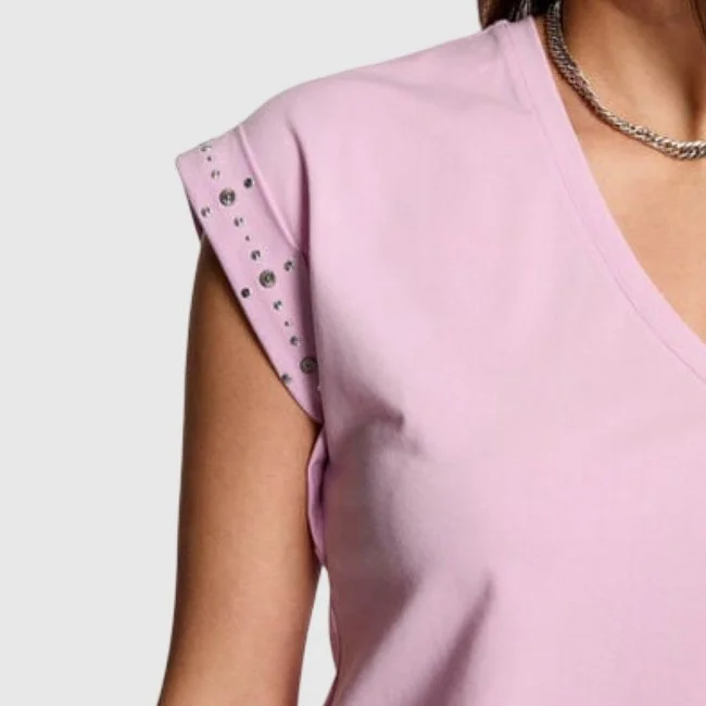 Camiseta Morgan Rosa Mujer