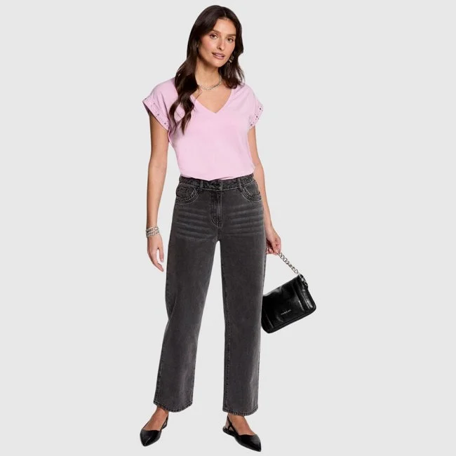 Camiseta Morgan Rosa Mujer