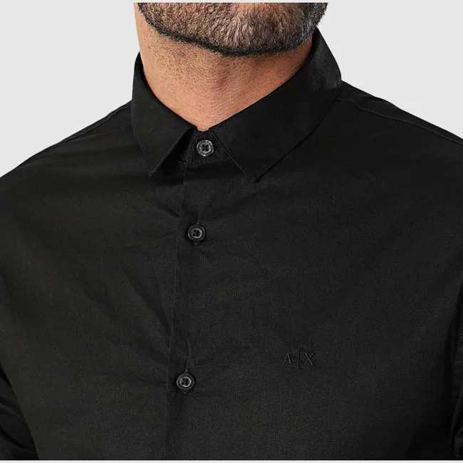 Camisa Armani Exchange Negra Hombre