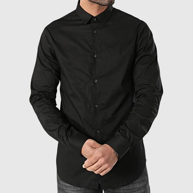 Camisa Armani Exchange Negra Hombre