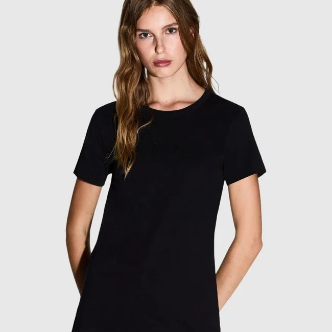 Camiseta Armani Exchange Negra Mujer