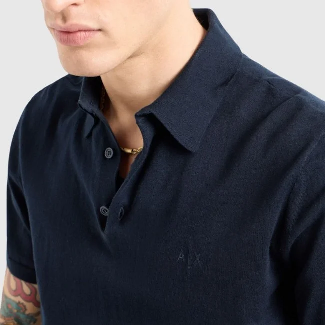 Polo Armani Exchange Azul Marino Hombre