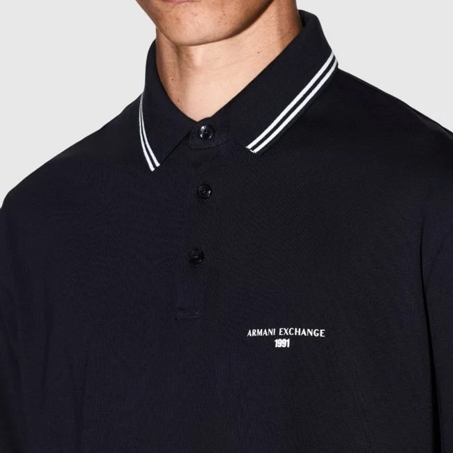 Polo Armani Exchange Azul Marino Hombre