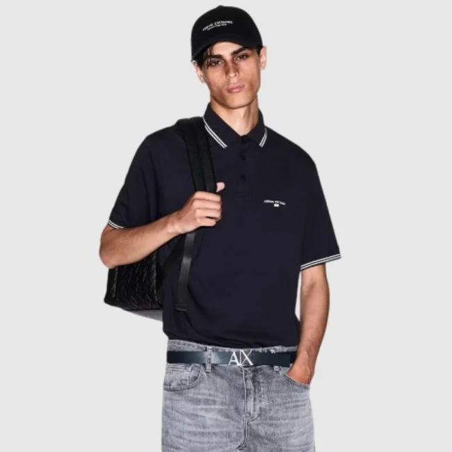 Polo Armani Exchange Azul Marino Hombre