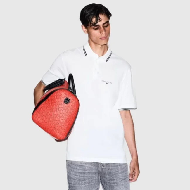 Polo Armani Exchange Blanco Hombre