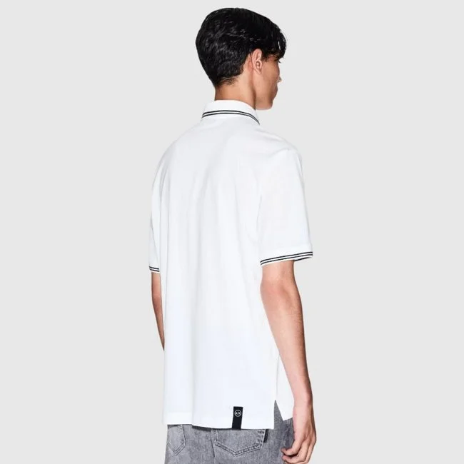 Polo Armani Exchange Blanco Hombre