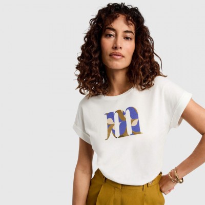 Camiseta Morgan Blanca Mujer