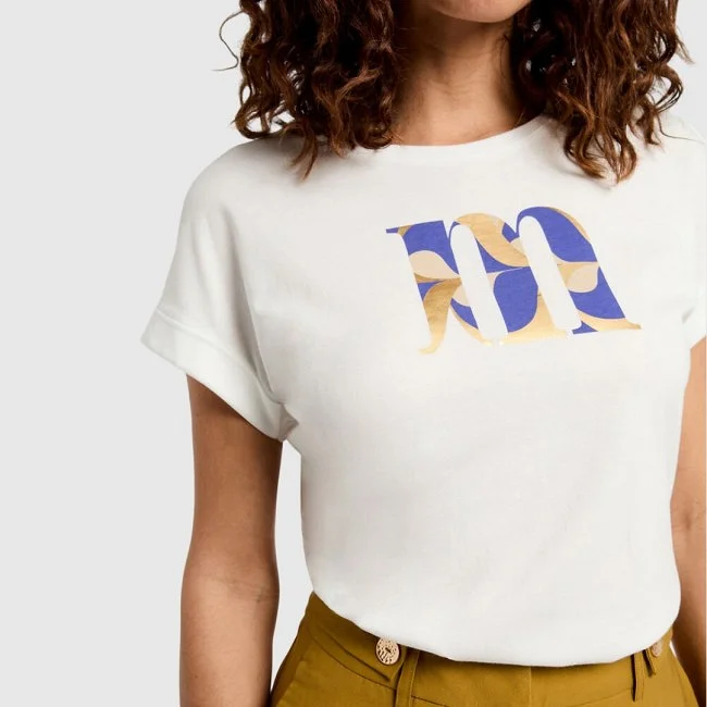 Camiseta Morgan Blanca Mujer