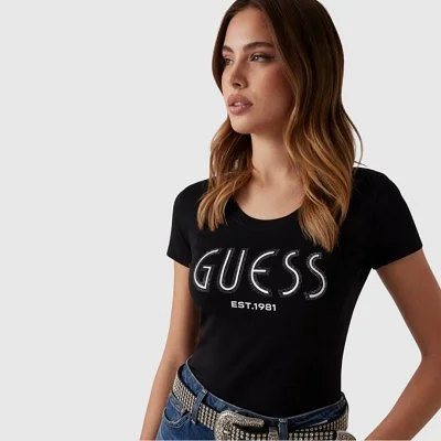 Camiseta Guess Negra Mujer 2