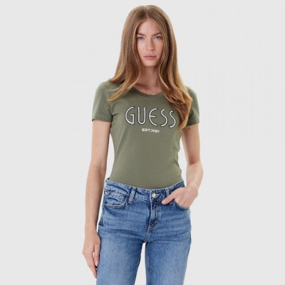 Camiseta Guess Verde Mujer