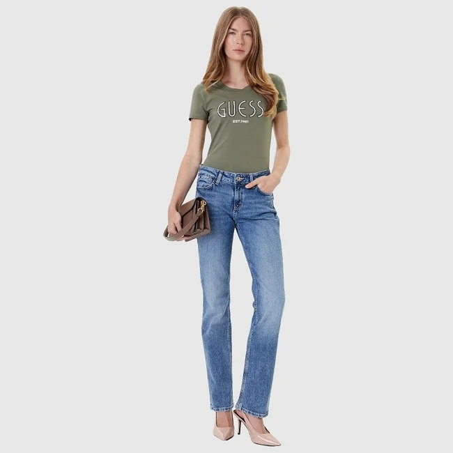 Camiseta Guess Verde Mujer