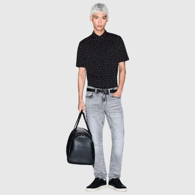 Polo Armani Exchange Negro Hombre