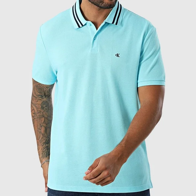 Polo Calvin Klein Turquesa Hombre
