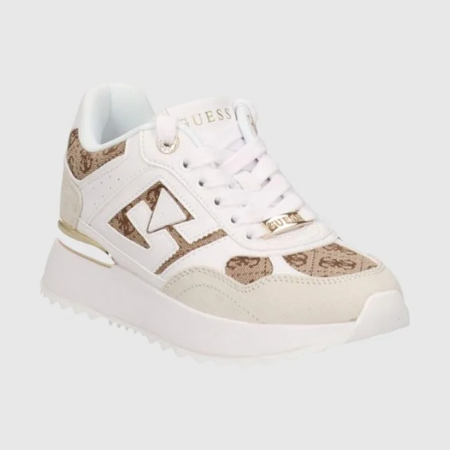 Zapatillas Guess Beige y Blancas Mujer