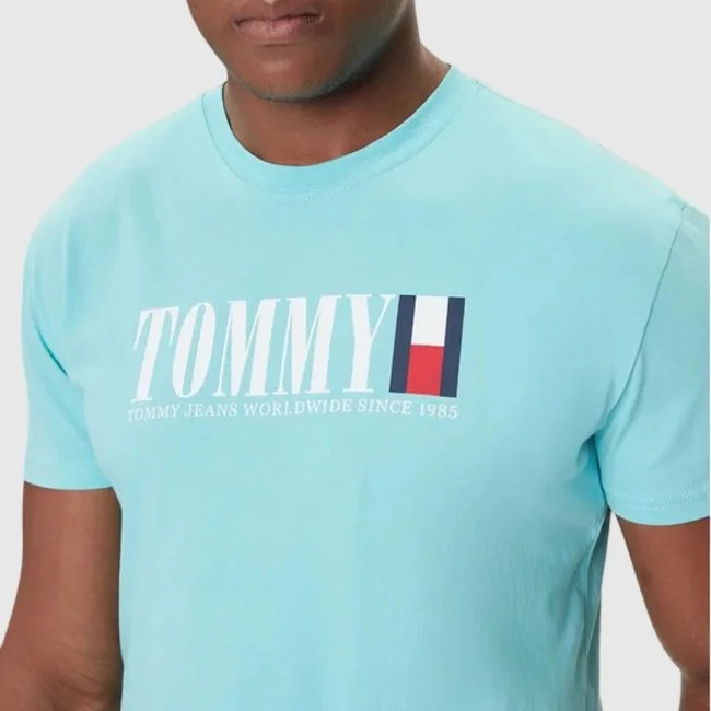 Camiseta Tommy Hilfiger Turquesa Hombre