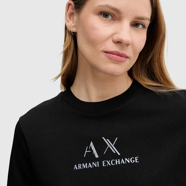 Camiseta Armani Exchange Negra Mujer