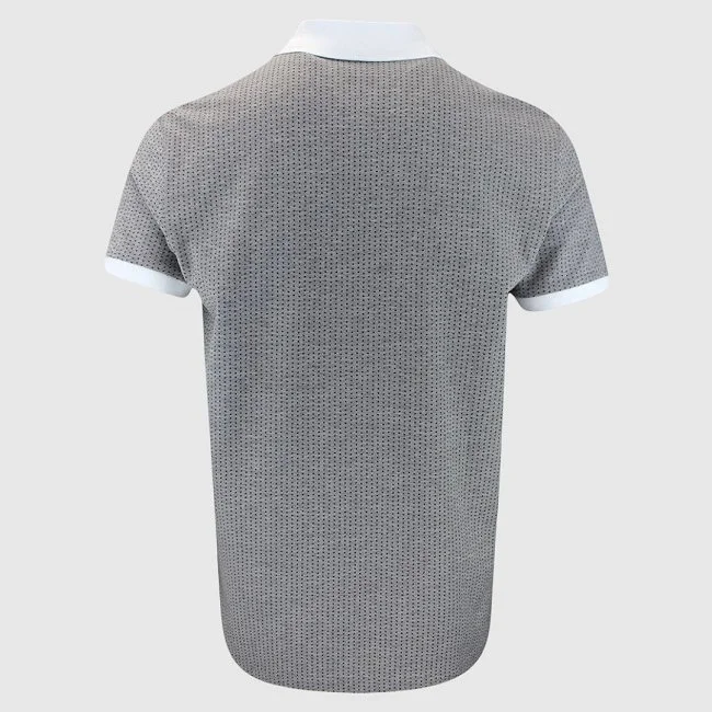 Polo Boss Gris y Blanco Hombre