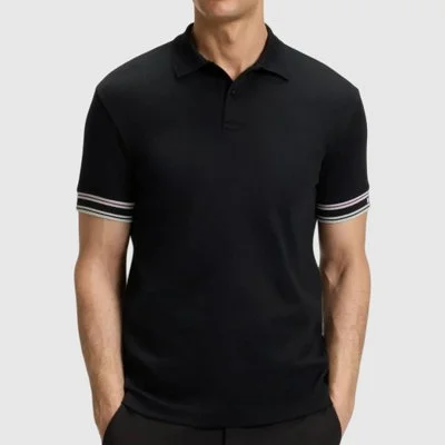 Polo Boss Negro Hombre