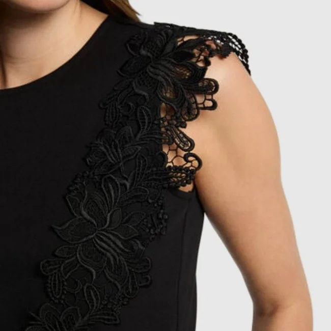 Camiseta Morgan Negra Mujer