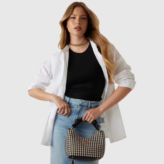 Bolso Guess Negro y Blanco Mujer
