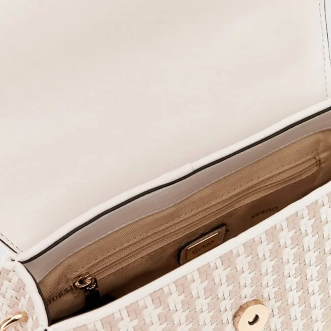 Bolso Guess Beige y Blanco Mujer