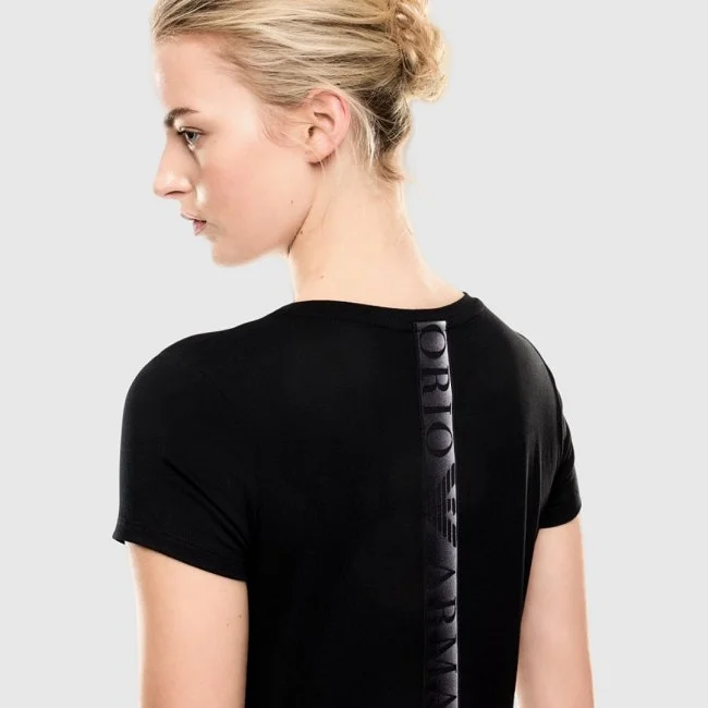 Camiseta Armani Negra Mujer