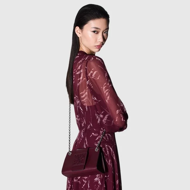 Bolso Armani Exchange Burdeos Mujer Bolso Armani Exchange Burdeos Mujer