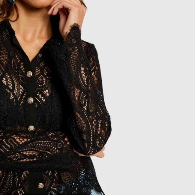 Camisa Morgan Encaje Mujer Camisa Morgan Encaje Mujer