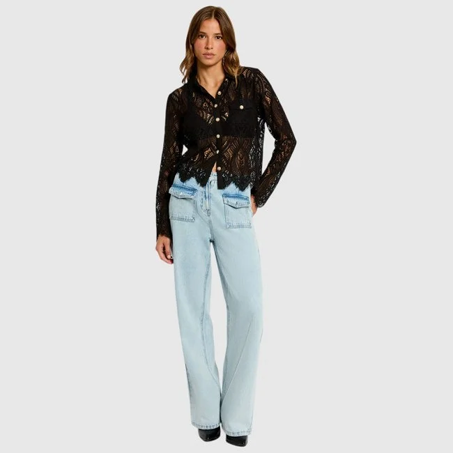 Camisa Morgan Encaje Mujer Camisa Morgan Encaje Mujer