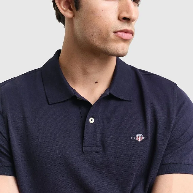 Polo GANT Azul Marino Hombre Polo GANT Azul Marino Hombre
