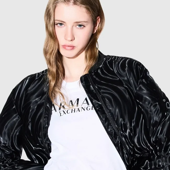 Camiseta Armani Exchange Blanca Mujer Camiseta Armani Exchange Blanca Mujer