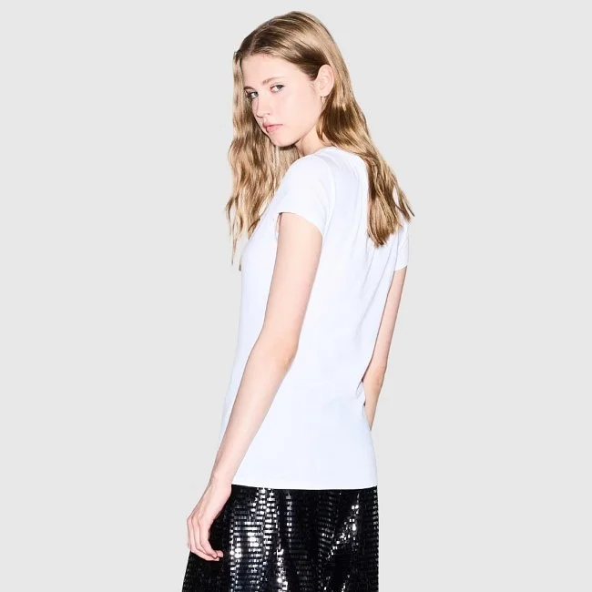 Camiseta Armani Exchange Blanca Mujer Camiseta Armani Exchange Blanca Mujer