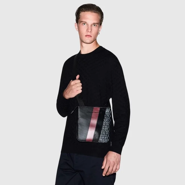 Bandolera Armani Exchange Negra y... Bandolera Armani Exchange Negra y...