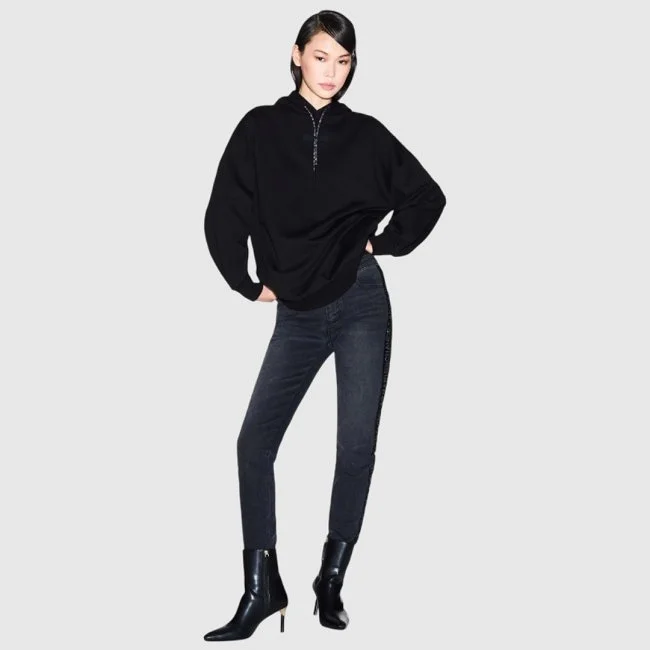 Sudadera Armani Exchange Negra Mujer