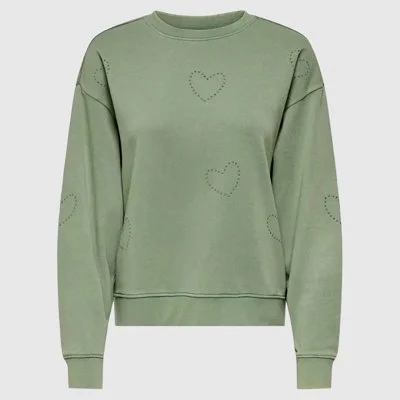 Sudadera ONLY Verde Mujer
