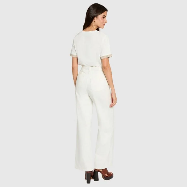 Camiseta Morgan Blanca Mujer