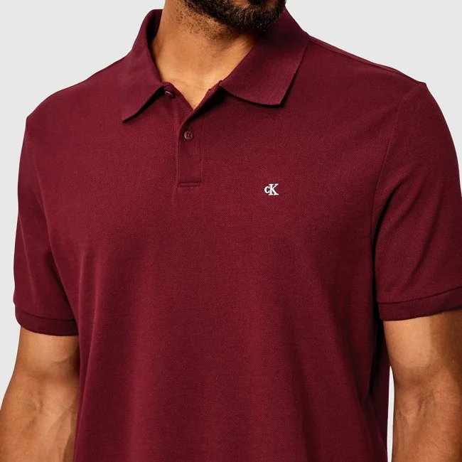 Polo Calvin Klein Burdeos Hombre Polo Calvin Klein Burdeos Hombre