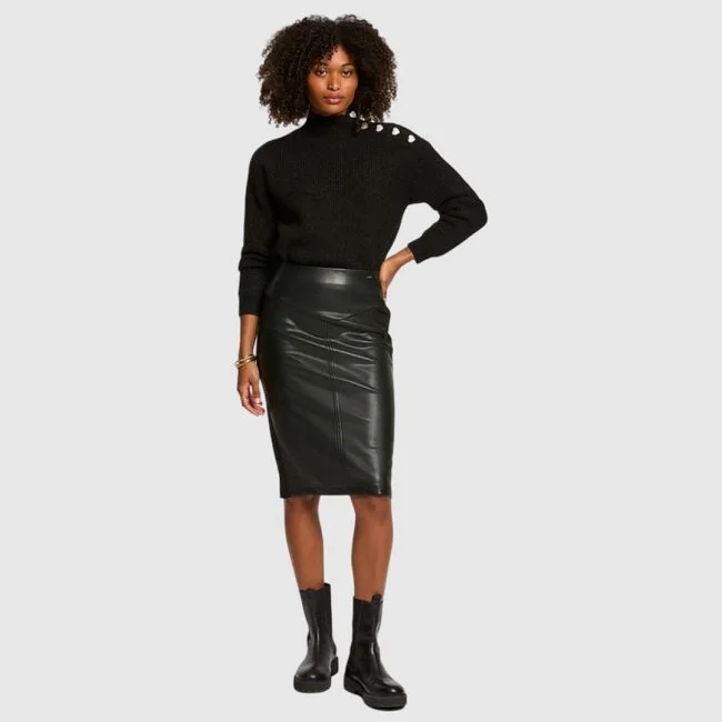 Falda Morgan Negra Mujer