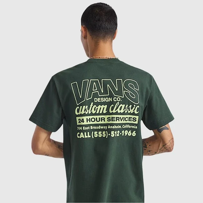 Camiseta Vans Verde Hombre