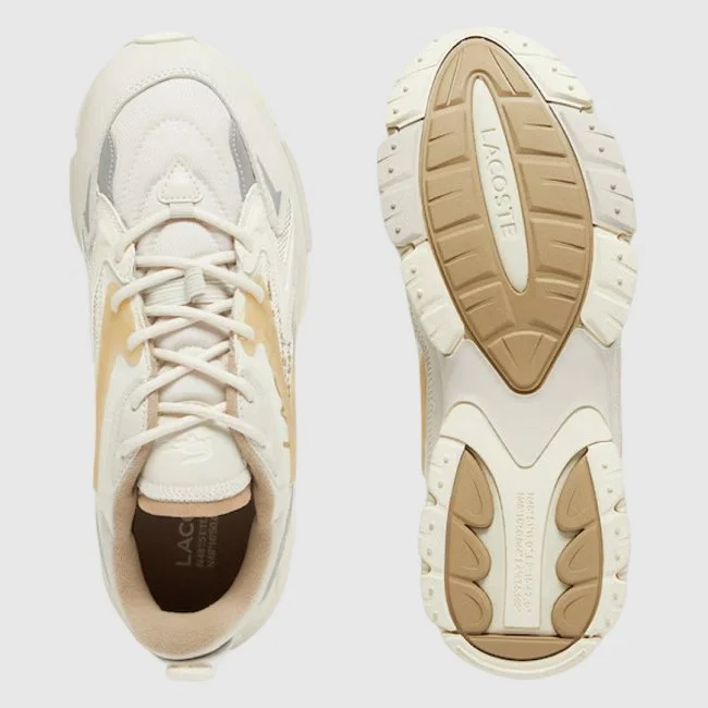 Zapatillas Lacoste Blancas y Beige...