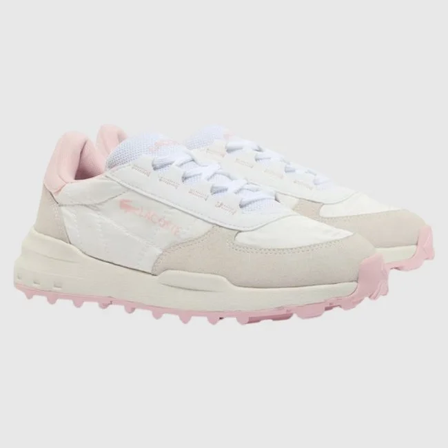 Zapatillas Lacoste Beige y Rosas Mujer