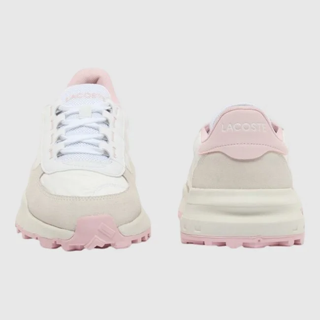 Zapatillas Lacoste Beige y Rosas Mujer