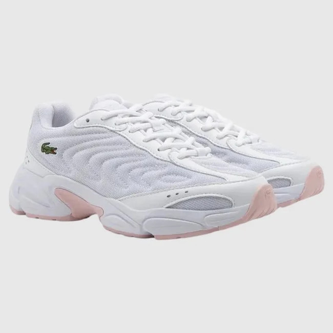 Zapatillas Lacoste Blancas y Rosas Mujer