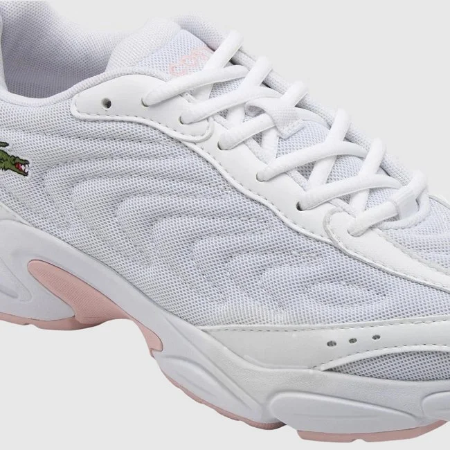 Zapatillas Lacoste Blancas y Rosas Mujer