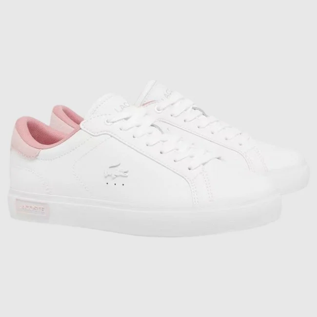 Zapatillas Lacoste Blancas y Rosas Mujer